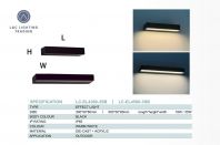 LCEL4300-3SB 18W/3000K/BK OUTDOOR WALL LIGHT