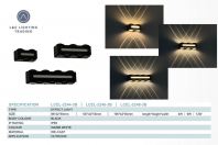 LCEL-2244-3B 3000K/6W/BK WALL LIGHT