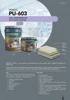 Pentens PU-603  |  High Performance PU Floor Coating