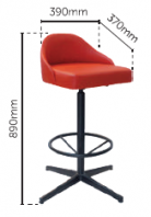 High Barstool With Backrest (E782E)