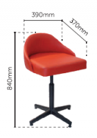 Low Barstool With Backrest (E783E)