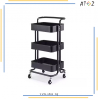 ATOZ Shop LM-666 3-Tiers Trolley Storage Rack with Handle and Wheels