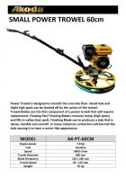 Small Power Trowel 60cm Mini