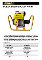 ENGINE-DRIVEN POKER WATER PUMP 7.0HP