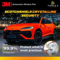3M Scotchshield Crystalline Security (SCR) Window Tint - Heat Rejection & Protection Window Film  (3M Mahkota Cheras | 3M Bangi)