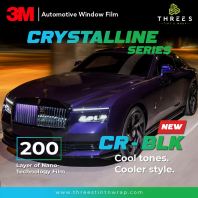 3M Crystalline Series CR-BLK Automotive Window Film (3M Pro Shop Mahkota Cheras | 3M Bangi Autofilm)