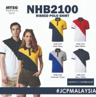NORTH HARBOUR Unisex Signature Georgia Polo Shirt - Gold / Red / Charcoal / Navy NHB2100