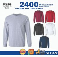 GILDAN Ultra Cotton Long Sleeve Unisex Seamless Thick Western Size T-Shirt Red White Navy Black Maroon Grey 2400