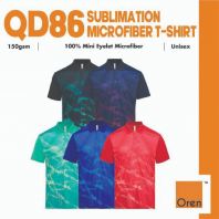 OREN SPORT Ultimate Sublimation Mini Eyelet Microfiber Polo Quick Dry CVC Unisex 150gsm Cool Fit Polo Tshirt QD86