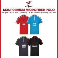LEFONSE Premium Dri-Fit Microfiber Polo T-Shirt Unisex M3600