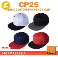 OREN SPORT Unisex Super Thick 100% Cotton Snapback 6-Panel Cap - White Navy Black Red CP25