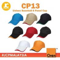 OREN SPORT Unisex Baseball 6 Panel Cap - 8 Colors CP13