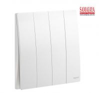 Legrand 281006 Mallia Senses 4 Gang 1 Way Switch (White)