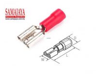 FDD1-250/ FDD 1-250 Female Insulated Electrical Crimp Terminal/ Wire Cable Connector/ Female Disconnector/ Female Connector/ Ring Terminal (Red)