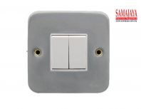 Wilco W1382/0 / W 1382/0 2 Gang 1 Way Metalclad Switch