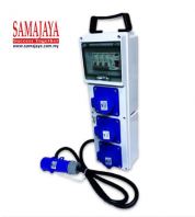 OPS D16A333 3 Outlet Industrial Angle Socket Distribution Box/ 3 Way Distribution Box