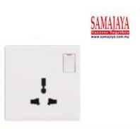 Schneider KBN15_IS Vivace E 13A Universal Switch/ Universal Socket/ International Socket/ International Switch Socket (White)