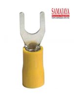 SVS 5-3.5/ SVS5-3.5 Vinyl Insulated Spade Terminal/ PVC Insulated Spade Fork Lug Terminal/ Insulated Crimp Spade Connector/ Ring Terminal/ Terminal Lug (Yellow)