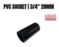 SES 20mm/ 3/4" PVC Socket (Black)
