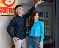 UNISEX MICROFIBRE EYELET LONG SLEEVE POLO SHIRT