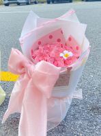 Romantic Pink Soap Roses Bouquet