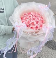 Romantic Pink Soap Roses Bouquet