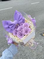 Sweet Princess Soap Flower Bouquet ��Purple��