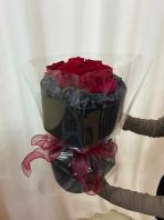 10 stalk red fresh roses flower bouquet