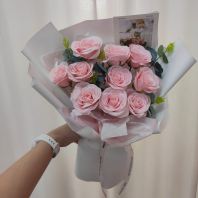 10 STALK MIX SOAP FLOWER BOQUUET