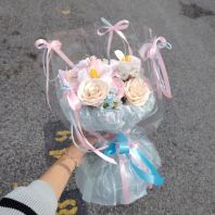 BLUE MIX SOAP FLOWER BOUQUET