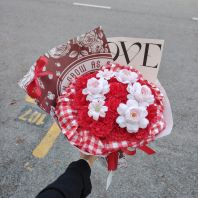 RED CARNATION FLOWER BOQUUET