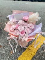 Pink Carnation Mix Soap Flower Bouquet