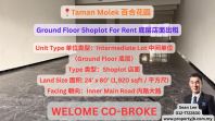 Taman Molek Ground Floor Shoplot For Rent �ٺϻ�԰�ײ�������