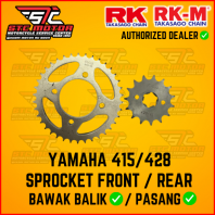 FRONT SPROCKET RKM 415 428  YAMAHA REAR SPROCKET RKM 415 428 YAMAHA