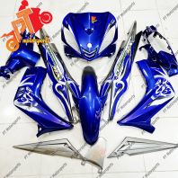 Yamaha Lc 135 V1 Cover Set Body Set  Biru Silver Siap Tampal Exciter Jupiter MX NO 18