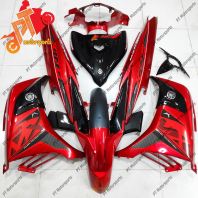 Yamaha LC 135 V2 V3 V4 V5 V6 V7 Body Set Cover Set Rm7 Merah Hitam Stripe MX King Exciter Red 32