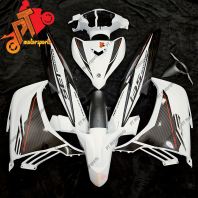 Yamaha LC 135 V2 V3 V4 V5 V6 V7 Body Set Cover Set White Black Stripe Exciter RC EX White 222