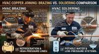 HVAC copper joining brazing vs soldering
