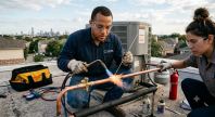 copper pipe brazing AC system procedure