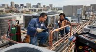 leak-free copper brazing HVAC installation
