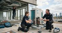 VRF system indoor and outdoor unit installation VRF system indoor and outdoor unit installation