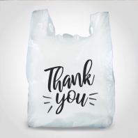 HDPE Printing Thank You Bags