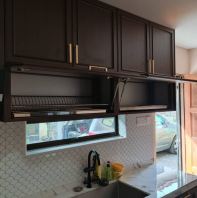 Modern Dark Chocalate  Aluminium Kitchen Cabinet