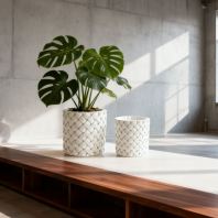 Small Fiberglass FlowerPots Malaysia PC1247-16041 Pasu Bunga Gentian Kaca Kecil Malaysia