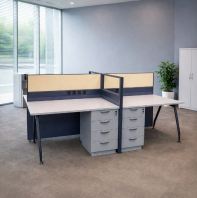 Office Partition Workstation (4 Seater) Model : KT-PW108 (2445W X 1545D MM)