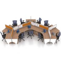 Office Partition Workstation (9 Seater) Model : KT-PW94 (6146W X 4267D MM)