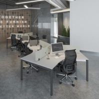 Office Partition Workstation (8 Seater) Model : KT-PW73 (6139W X 2678D MM)