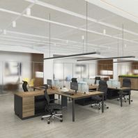 Office Partition Workstation (6 Seater) Model : KT-PW71 (5850W X 3000D MM)