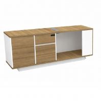 Side Cabinet (Open Shelf + Swinging Door + Fixed Pedestal 1D1F) Model : KT-VEN2618(E)