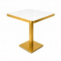 Restaurant Table (Sintered Stone Top + Stainless Steel) : KT-A025/GE2824 (700L x 600D MM)